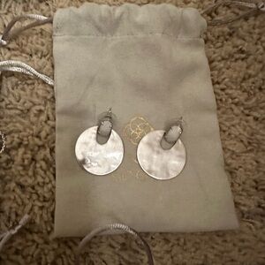 Elegant Silver Disc Earrings